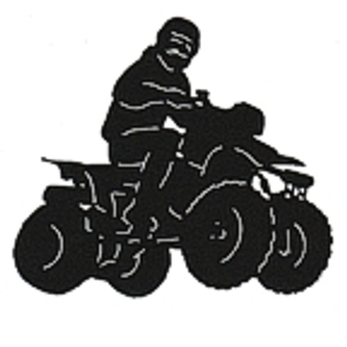 4 Wheel ATV Rider with Laser Etched Detail