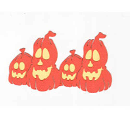 Row of 4 Pumpkins - Small