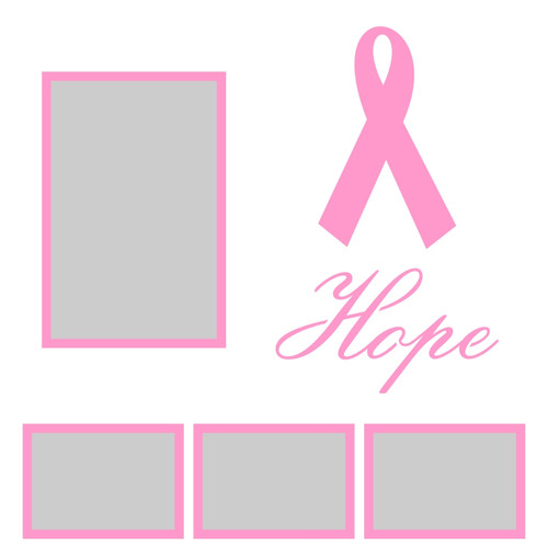 Hope with Ribbon - 12x12 Overlay