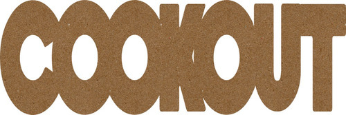 Cookout  -  Chipboard Word - 2 1/2" x 7 1/2"