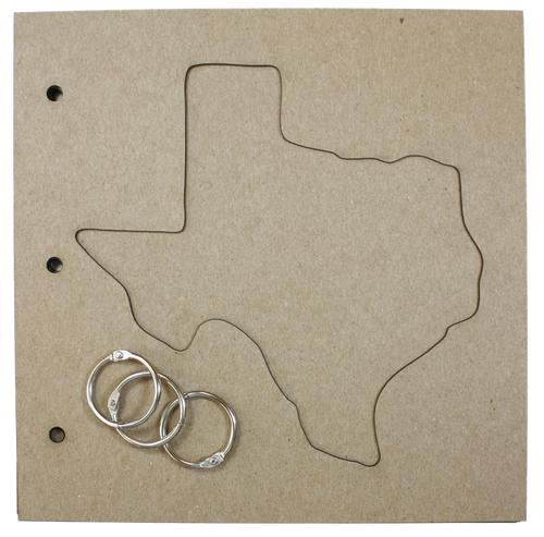 Texas Chipboard Album - 4 Pages - 8" x 8"