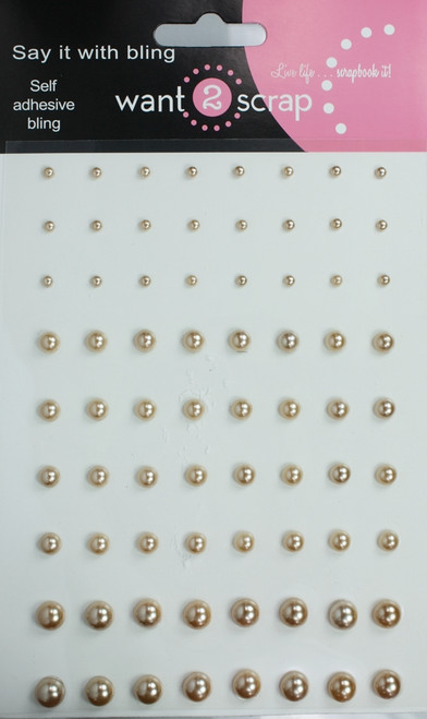 72 Count - LeCreme Pearls - Self Adhesive