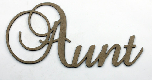 Aunt - Fancy Chipboard Word