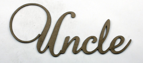 UNCLE - Fancy Chipboard Word