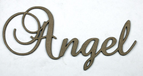 Angel - Fancy Chipboard Word