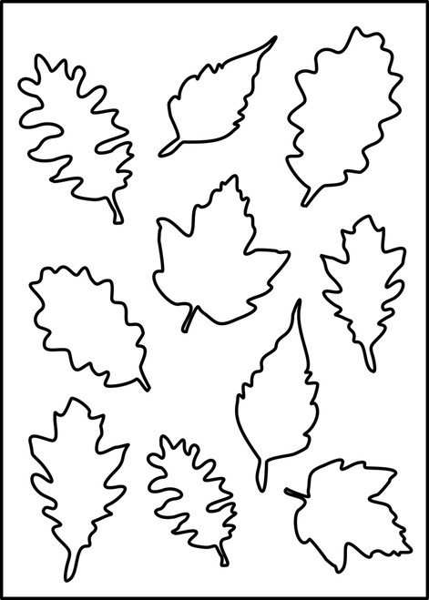 Falling Leaves Stencil 1