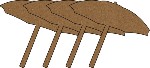 Beach Umbrellas 4 Pack - Chipboard Shapes