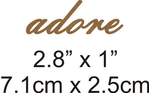 Adore - Beautiful Script Chipboard Word