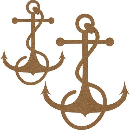 Anchor with Rope (2 pack) Chipboard Embellishment