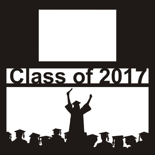 Class of 2017 with Female Graduate - 12x12 Overlay