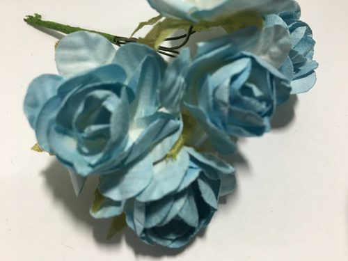 LT Blue 1" Paper Flower  8009E