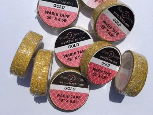 Glitter Washi Tape - Gold