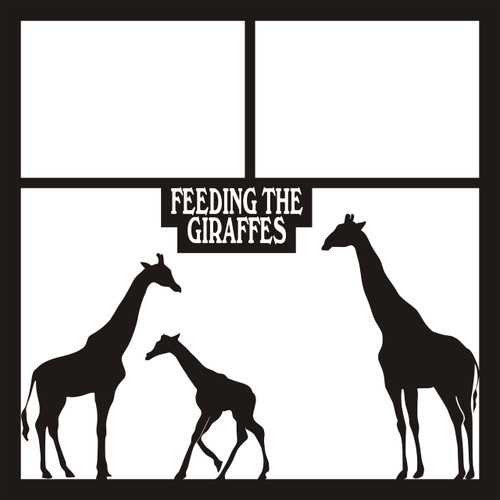Feeding The Giraffe's Pg 1 - 12x 12 Scrapbook Overlay