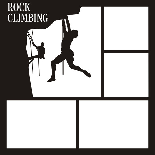Rock Climbing Pg 1 - 12 x 12 Scrapbook Overlay