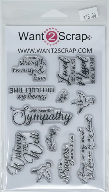 Want2scrap - Sympathy Stamp Set