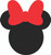 MOUSE EARS  WITH BOW - SCRAPBOOK OVERLAY