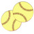 Softball - small pair 2" diameter each.