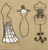 Dress Form Set - Chipboard Embellishment