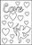 Love-Cupid-Hearts Stencil