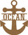 Anchor with the text "Ocean" - Chipboard Embellishment