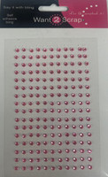 TEENY TINY PINK RHINESTONES 176 COUNT