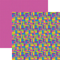 BLOCK PARTY # 9 - 12 X 12 SCRAPBOOK PAPER
