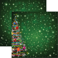 CHRISTMAS TREE MAGIC - 12 X 12 SCRAPBOOK PAPER