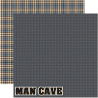 MAN CAVE - 12 X 12 SCRAPBOOK PAPER
