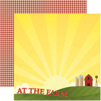 AT THE FARM - 12 X 12 SCRAPBOOK PAPER