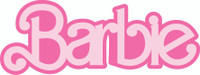 BARBIE  TEXT - LASER DIE CUT