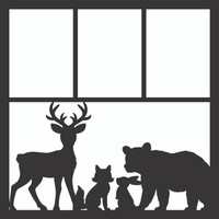FOREST FRIENDS - 12 X 12 SCRAPBOOK OVERLAY