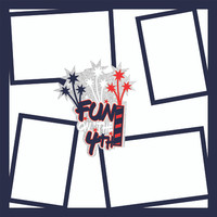 FUN ON THE 4TH - 12 X 12 SCRAPBOOK OVERLAY