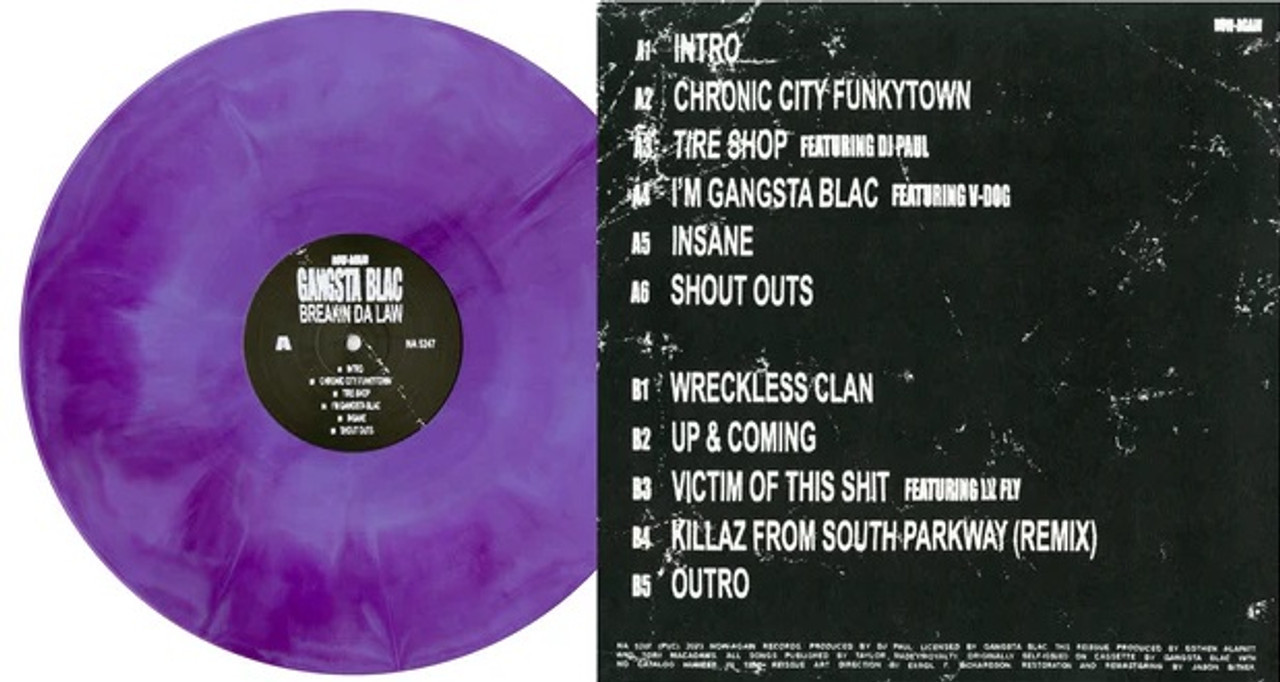 Gangsta Blac - Breakin Da Law Vinyl Record