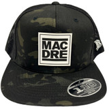Mac Dre - White Patch Logo Camo Mesh Snapback Hat (with Genie Pin)