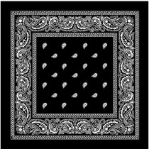 Black Paisley Bandana