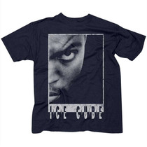 Ice Cube - Face/Text Black T-Shirt