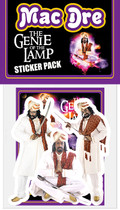 Mac Dre - Genie of the Lamp Sticker Pack (4 Stickers)