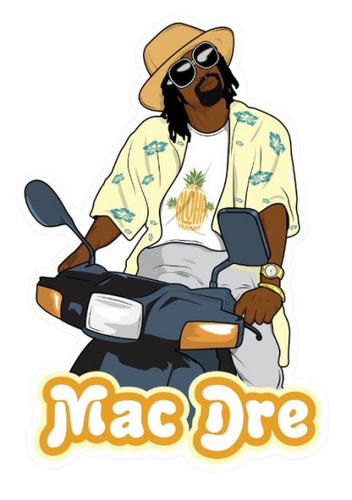 Mac Dre - Rapper's Island With Text Sticker Mac Dre - Rapper's Island With Text Sticker