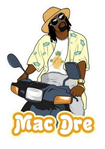 Mac Dre - Rapper's Island With Text Sticker