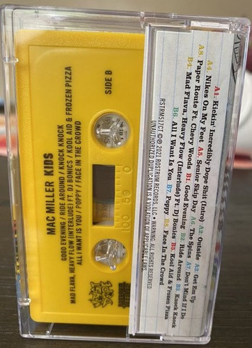 Mac Miller - K.I.D.S. (Yellow) Cassette Tape