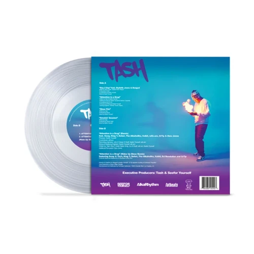 Tash  of Tha Alkaholiks - Attention Is A Drug (EP - Clear Glass) Vinyl Record