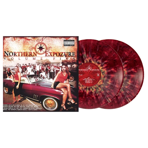 Woodie - Northern Expozure 5 (Merlot Gold Splatter) Vinyl Record