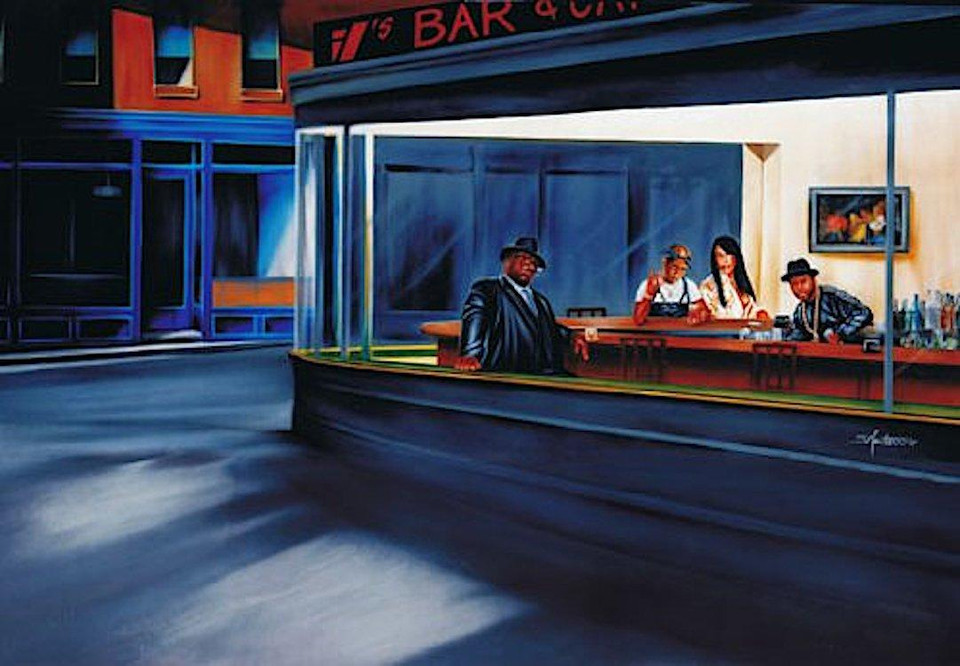 Tupac, Biggie, Jam Master Jay, Aaliya - Hip Hop Cafe Poster
