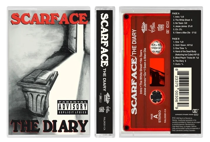 Scarface - The Diary (Red) Cassette Tape