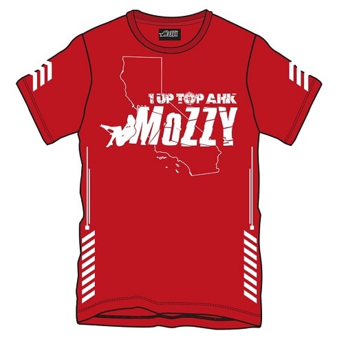 Mozzy - Cali 1 Up Top Ahk - T-Shirt (Red w/ White, Black w/ White)