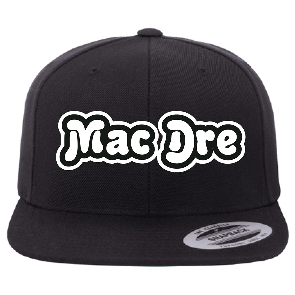 Mac Dre - 3D Puff Text (Solid) Snapback Hat Mac Dre - 3D Puff Text (Solid) Snapback Hat