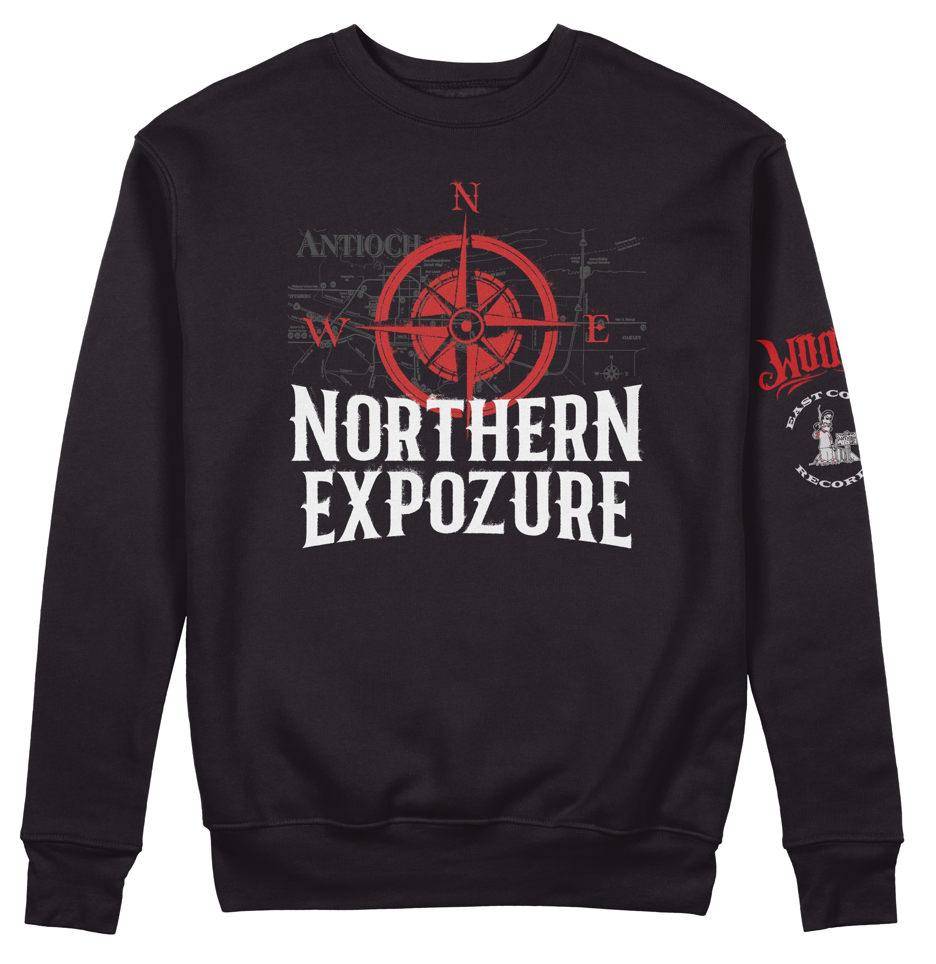 Woodie East Co. Co. Records Northern Expozure Crew Sweatshirt