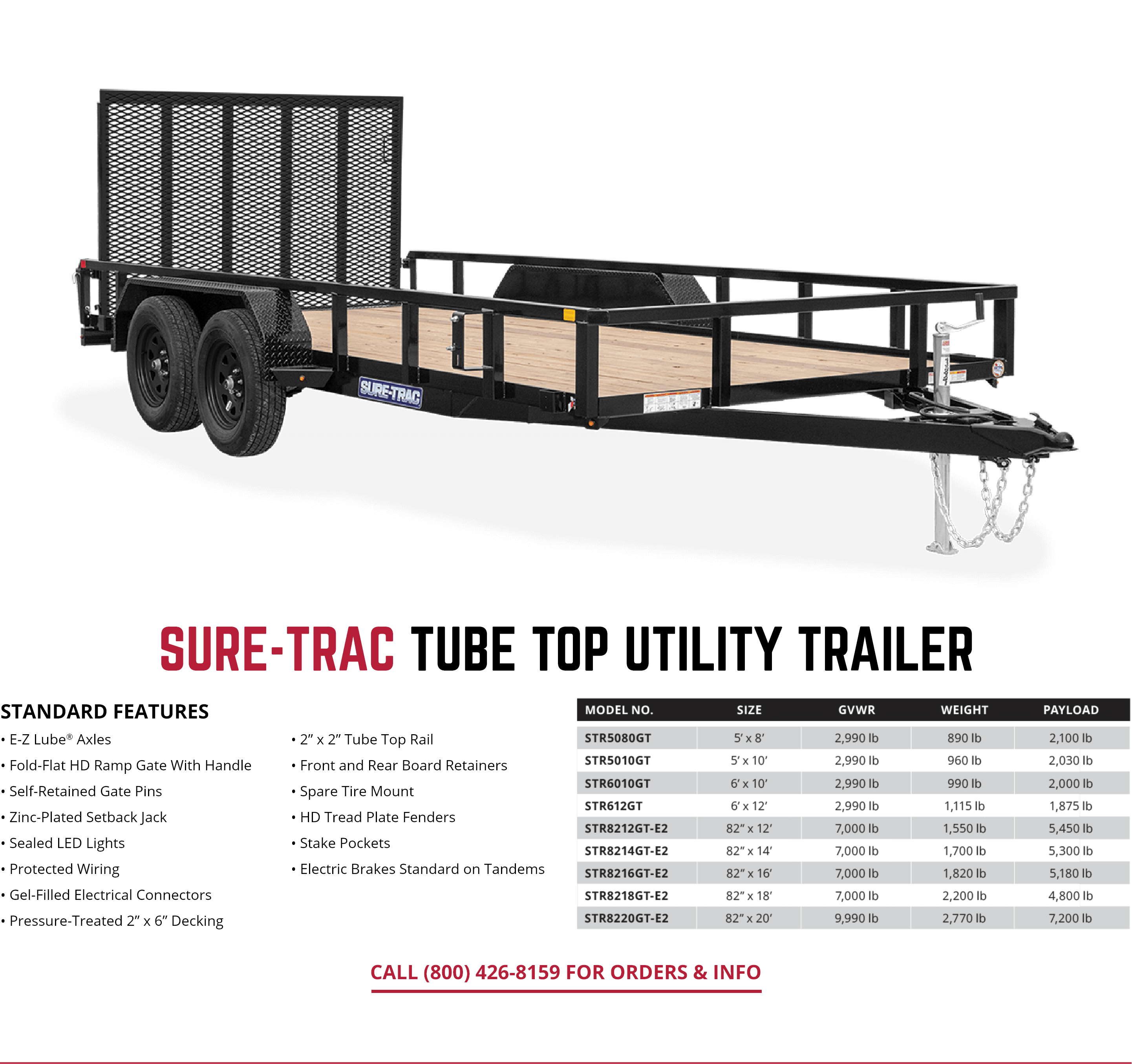 Sure-Trac Tube Top Utility Trailer