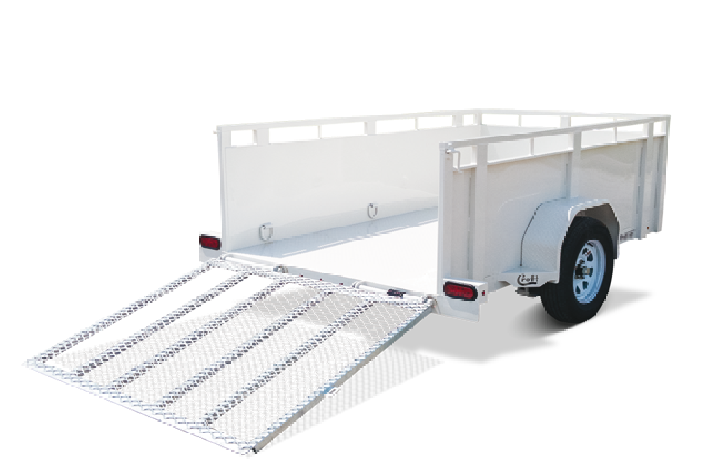 High Side Utility Trailer Front View