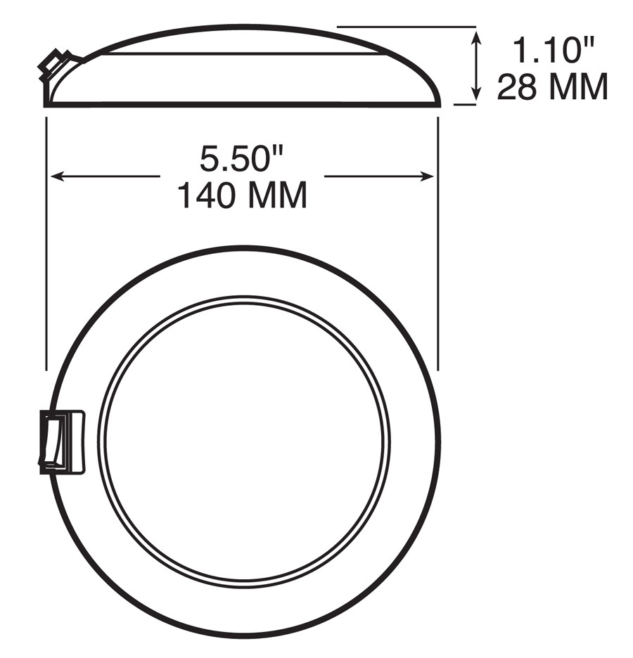 LED379C30 Interior Dome Light 12V Switch Included